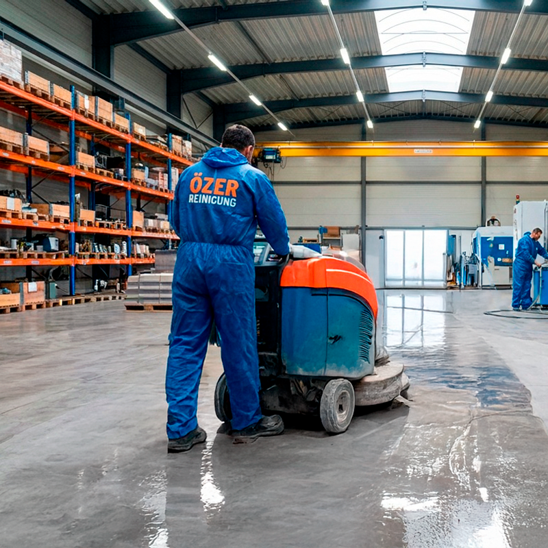 Industriehalle in Brilon nach Industriereinigung durch Özer Reinigung