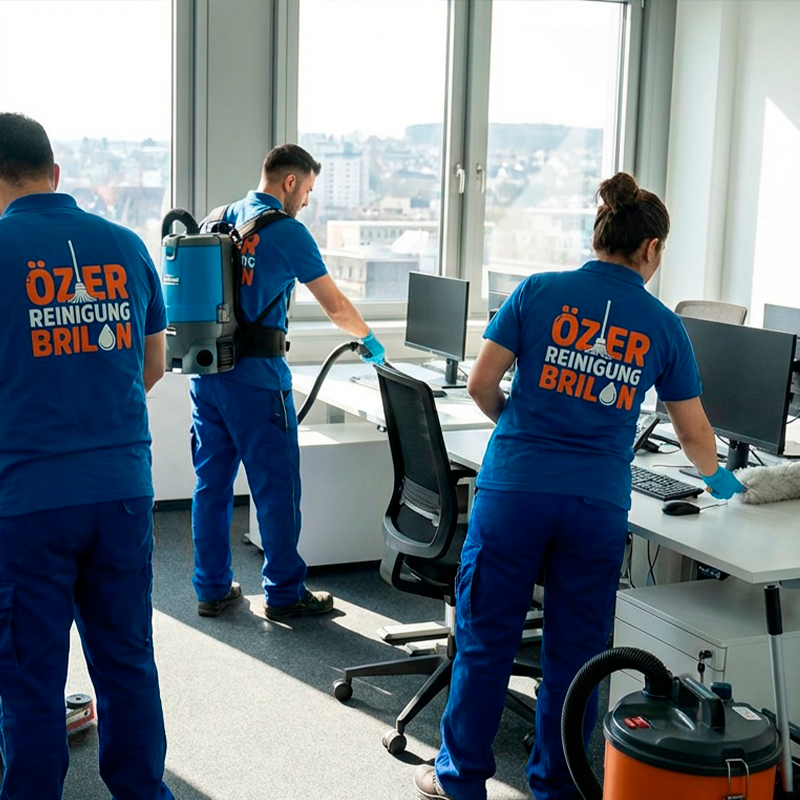 Professionelles Reinigungsteam von Özer Reinigung Brilon bei der Arbeit im Hochsauerlandkreis